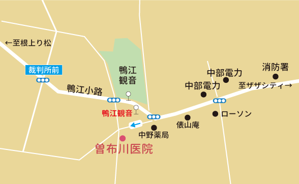 曽布川医院歯科のマップ